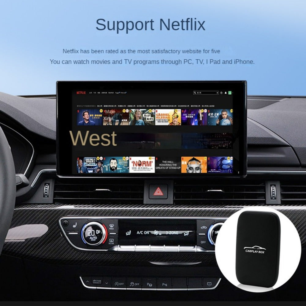 Wireless Carplay Android Auto Smart TV Box Support