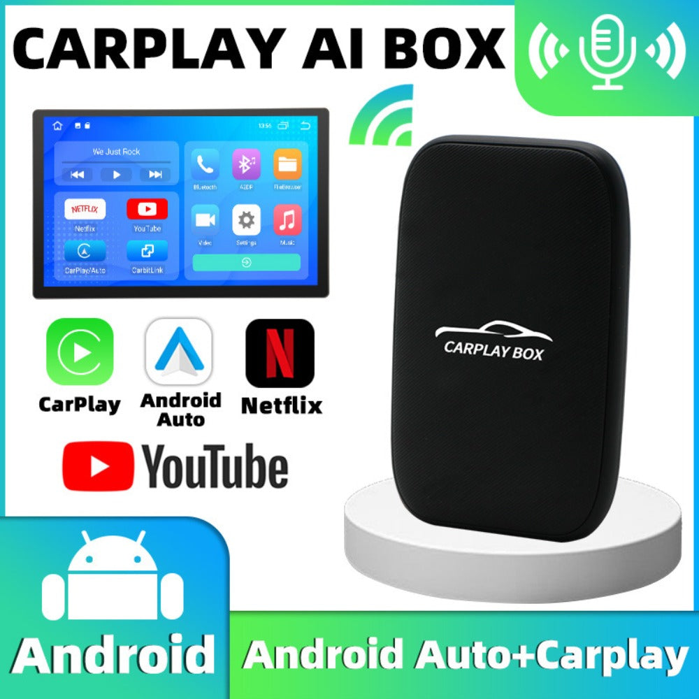 Wireless Carplay Android Auto Smart TV Box Support