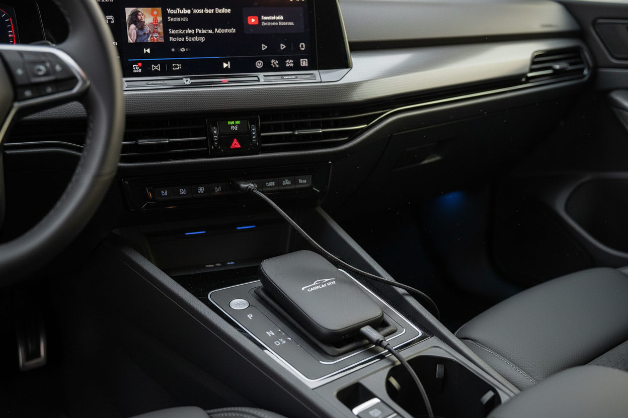 CarPlay Box in Golf met YouTube